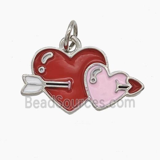 Enamel Copper Pendant, Gold Plated