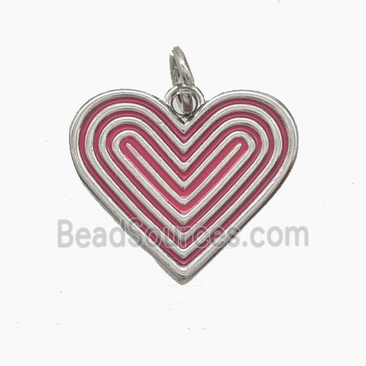 Enamel Copper Pendant, Gold Plated