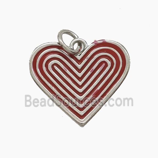 Enamel Copper Pendant, Gold Plated