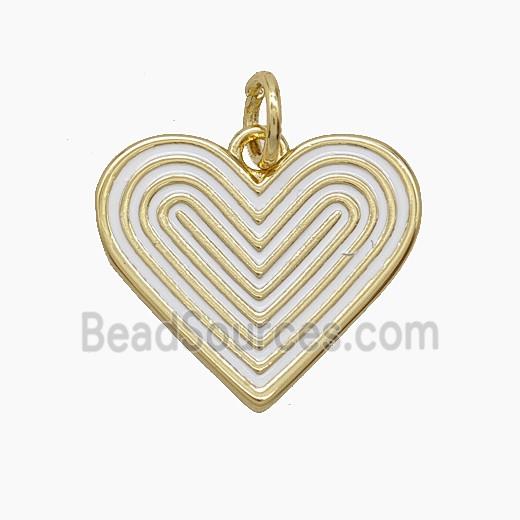 Enamel Copper Pendant, Gold Plated