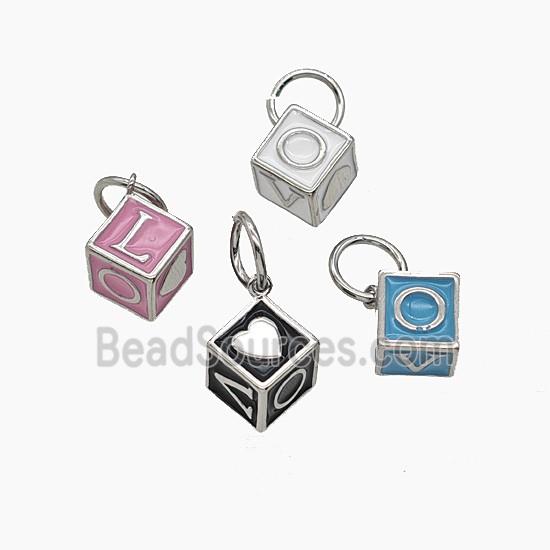 Enamel Copper Pendant, Gold Plated