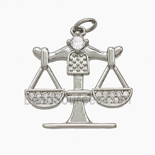 Copper Pendant Pave Zircon, Gold Plated