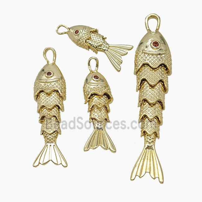 Enamel Copper Pendant Pave Zircon, Gold Plated