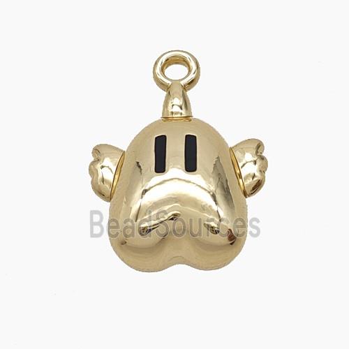 Copper Pendant, Gold Plated