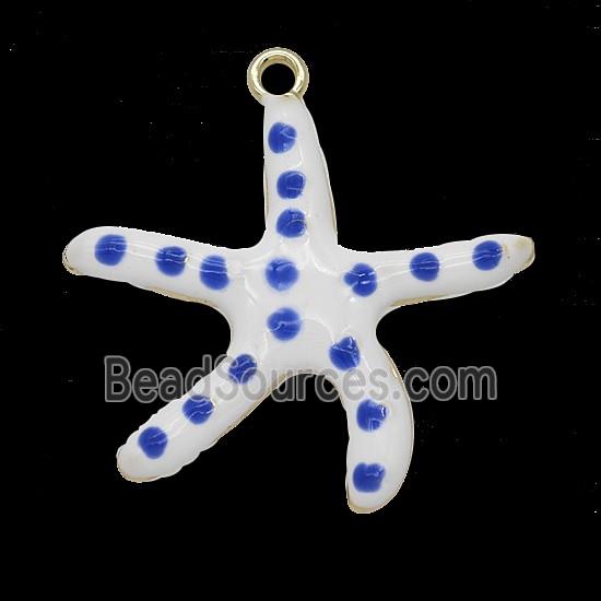 Enamel Copper Pendant, Gold Plated