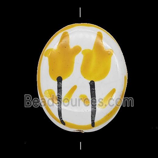 Resin Bead, Gold Plated