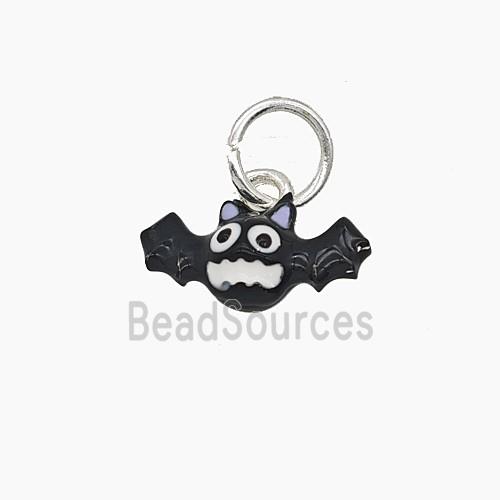 Enamel Copper Pendant, Silver Plated