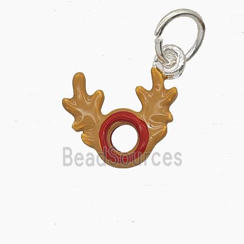 Enamel Copper Pendant, Silver Plated