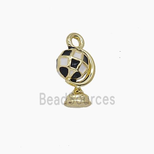 Enamel Copper Pendant, Gold Plated