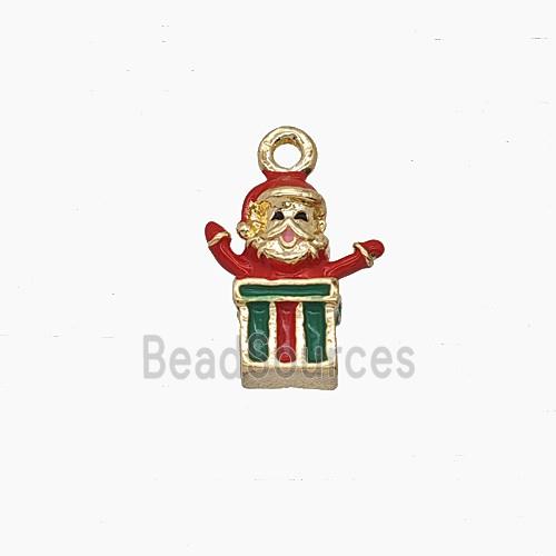 Enamel Copper Pendant, Gold Plated