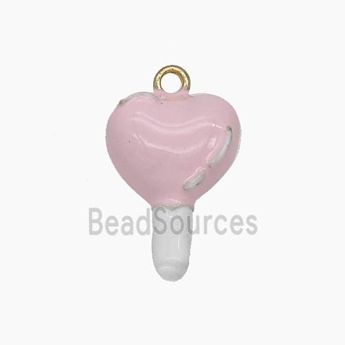 Enamel Copper Pendant, Gold Plated