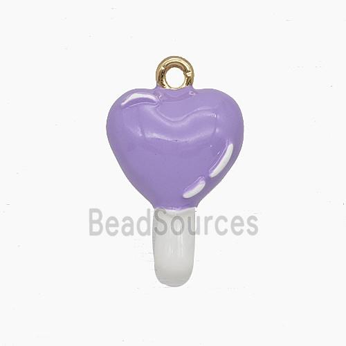 Enamel Copper Pendant, Gold Plated