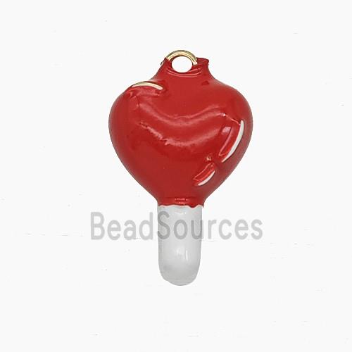 Enamel Copper Pendant, Gold Plated