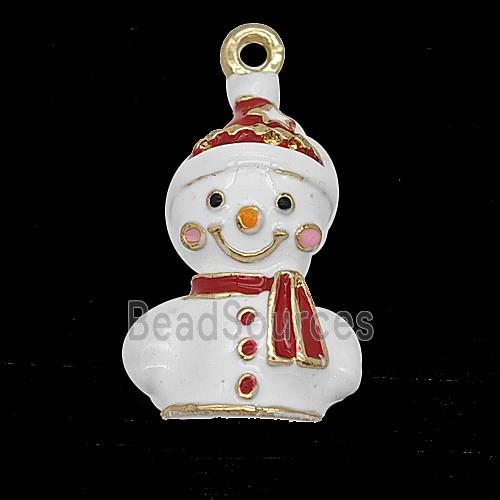 Enamel Copper Pendant, Gold Plated