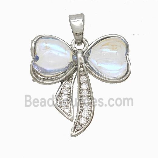 Copper Pendant Pave Resin Bead, Gold Plated