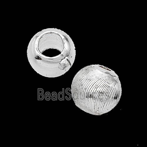 Copper Bead Pave Zircon, Gold Plated