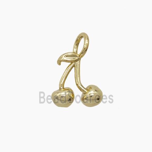 Copper Cherry Pendant Gold Plated