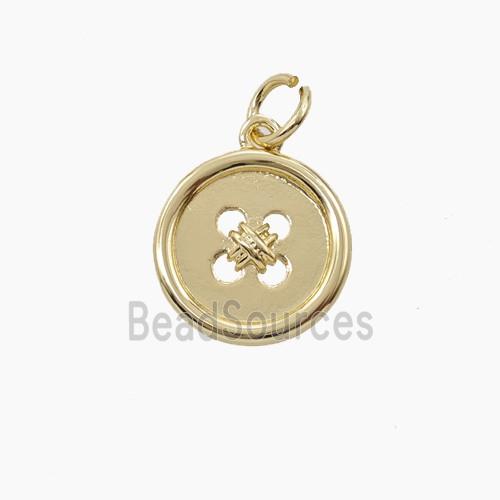 Copper Fastener Pendant Gold Plated