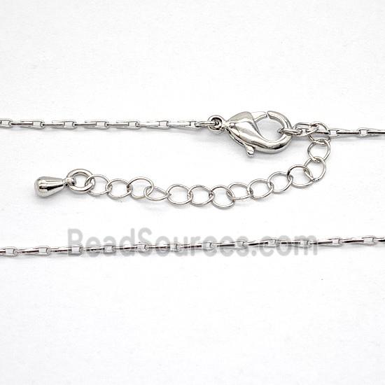 Copper Necklace Chain Platinum Plated