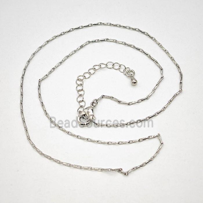 Copper Necklace Chain Platinum Plated