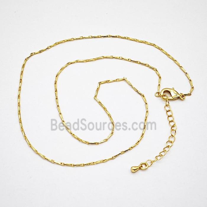 Copper Necklace Chain Gold Plated