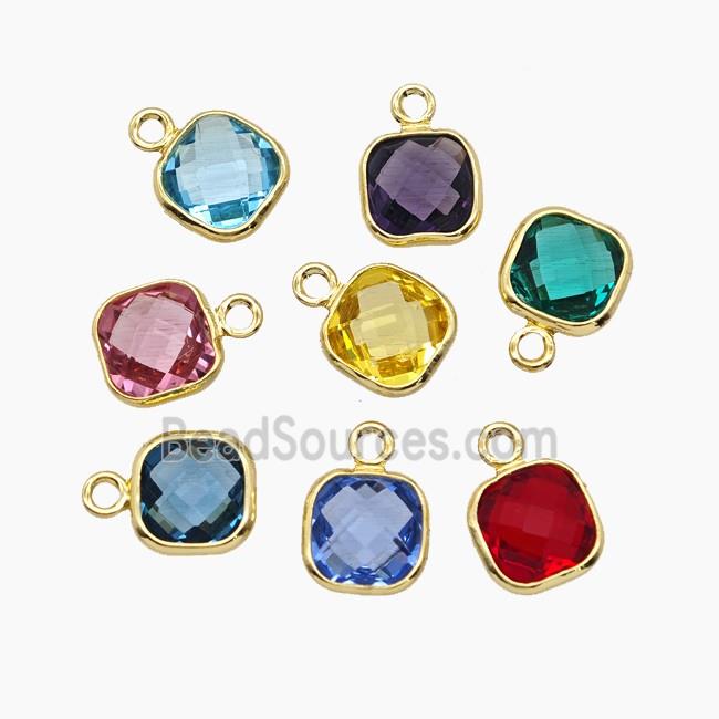 Crystal Glass Square Pendant Mixed