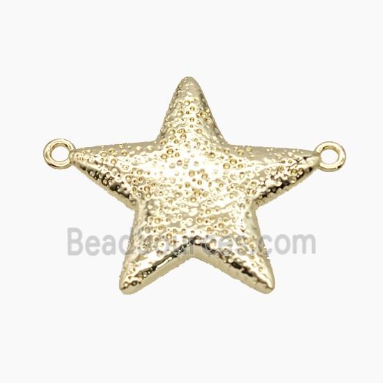 Copper Starfish Pendant Gold Plated