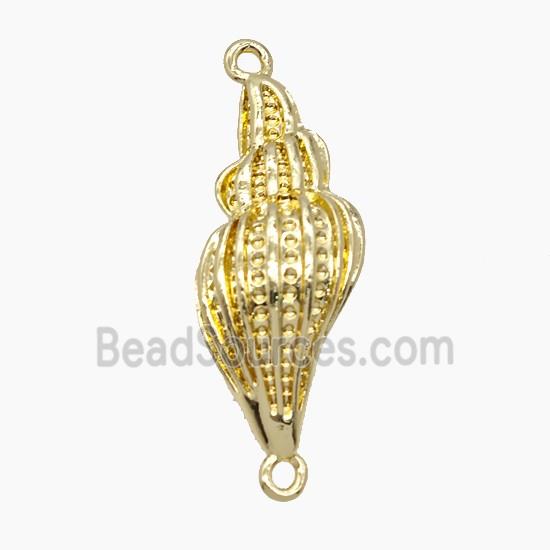 Copper Conch Shell Connector Gold Plated