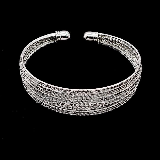 Copper Bangle Shiny Silver