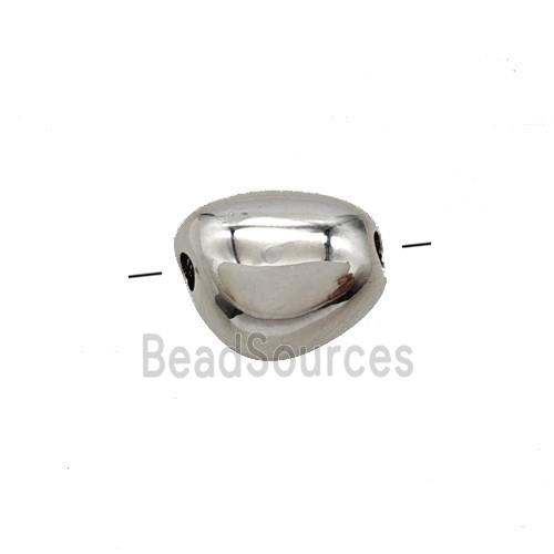 Copper Potato Beads Platinum Plated
