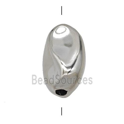 Copper Twist Beads Platinum Plated