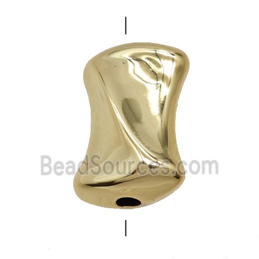 Copper Twist Beads Gold Plated