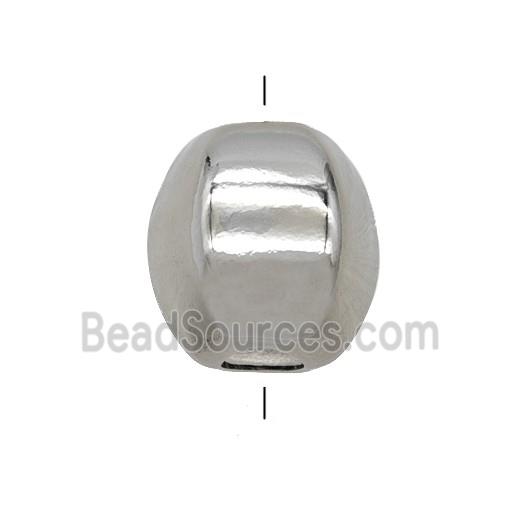 Copper Lantern Beads Large Hole Platinum Plated