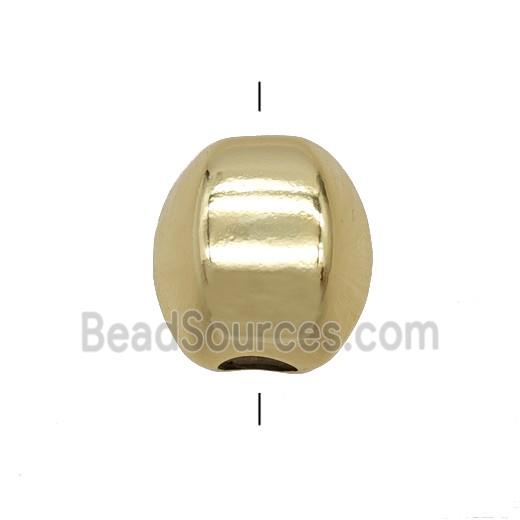 Copper Lantern Beads Large Hole Gold Plated