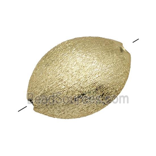 Copper Oval Beads Brushed Gold Plated