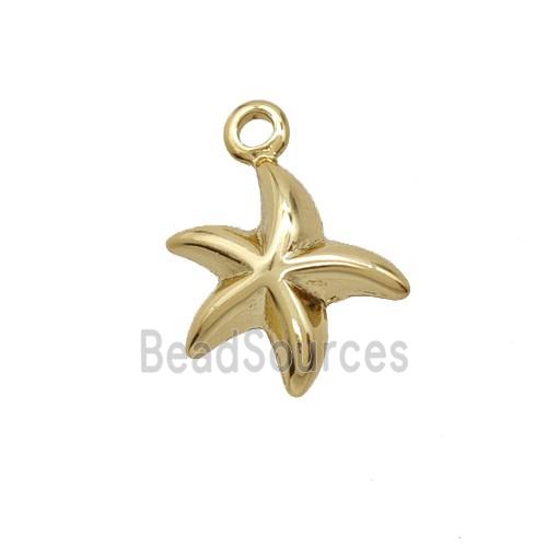 Copper Starfish Pendant Gold Plated