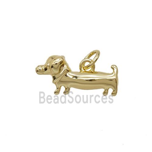 Copper Dog Pendant Gold Plated