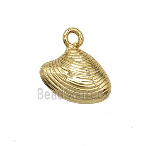 Copper Scallop Shell Pendant Gold Plated