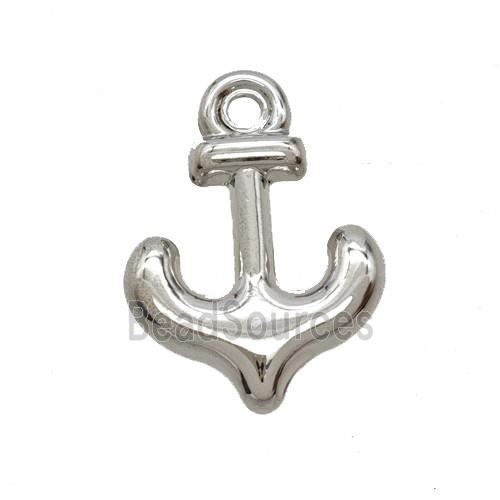 Copper Anchor Pendant Platinum Plated