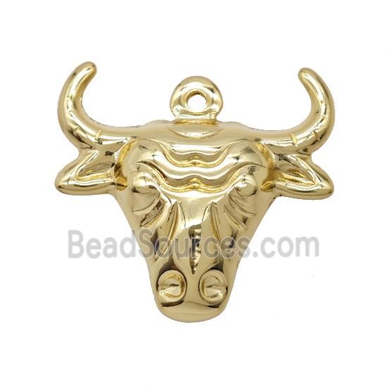 Copper Bullhead Pendant Gold Plated