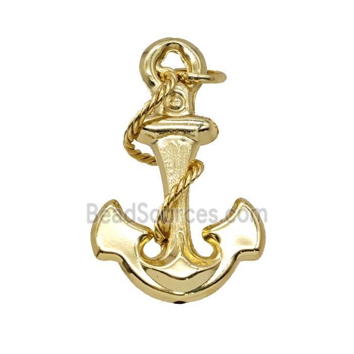 Copper Anchor Pendant Gold Plated