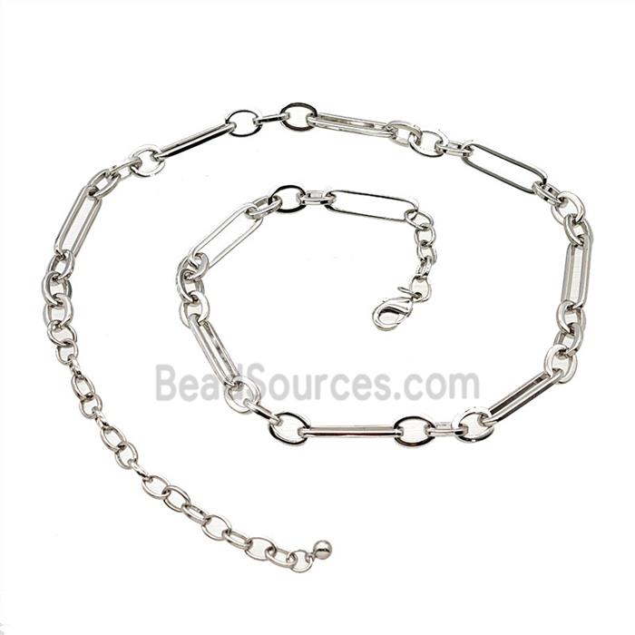 Copper Necklace Chain Platinum Plated