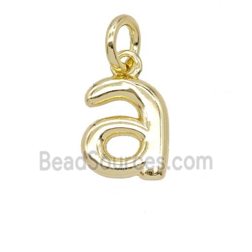 Copper Letter-a Pendant Gold Plated