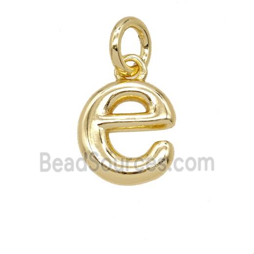 Copper Letter-e Pendant Gold Plated