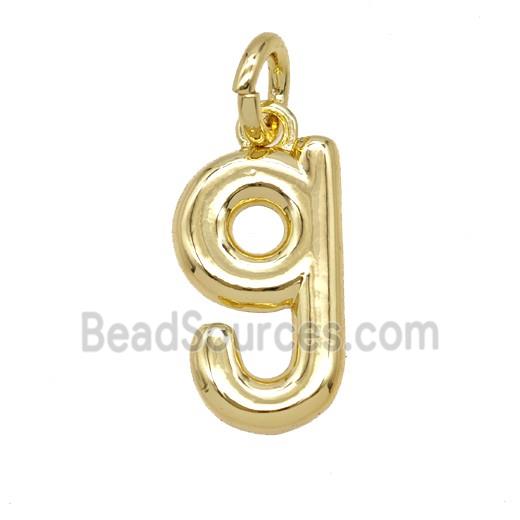 Copper Letter-g Pendant Gold Plated