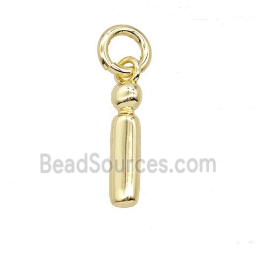 Copper Letter-i Pendant Gold Plated
