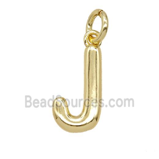 Copper Letter-j Pendant Gold Plated