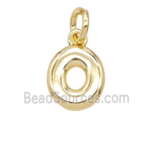 Copper Letter-o Pendant Gold Plated
