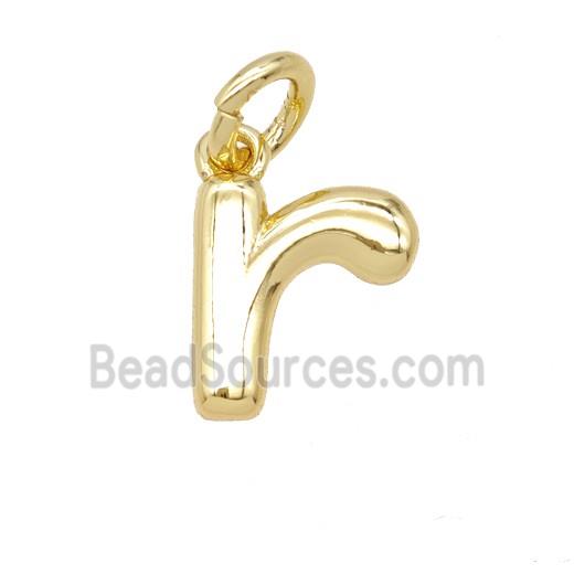 Copper Letter-r Pendant Gold Plated