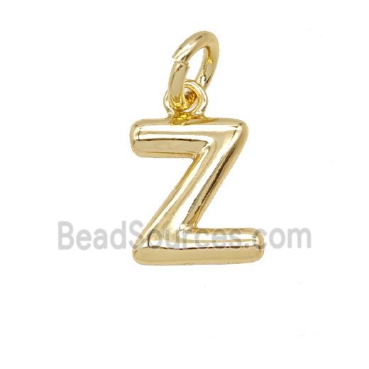 Copper Letter-z Pendant Gold Plated